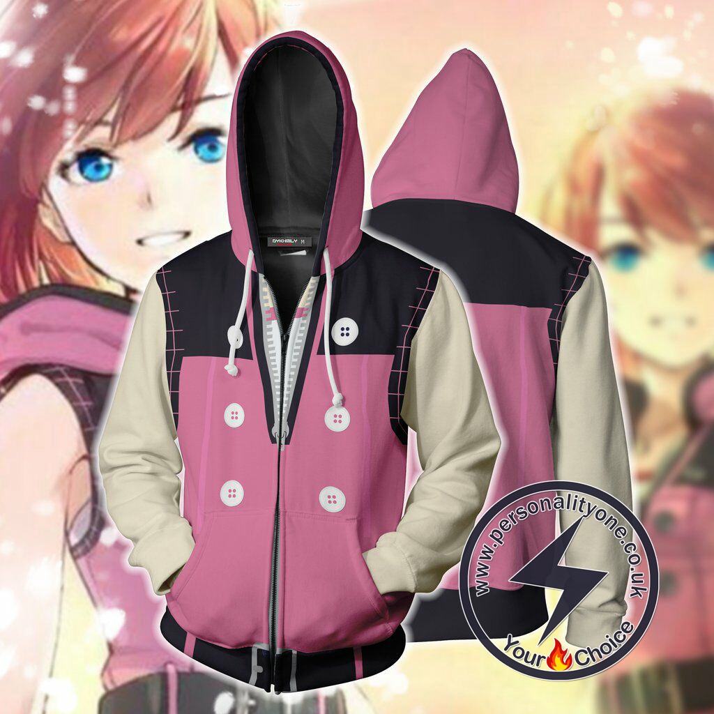 Kingdom Hearts III Kairi Cosplay Zip Up Hoodie Jacket